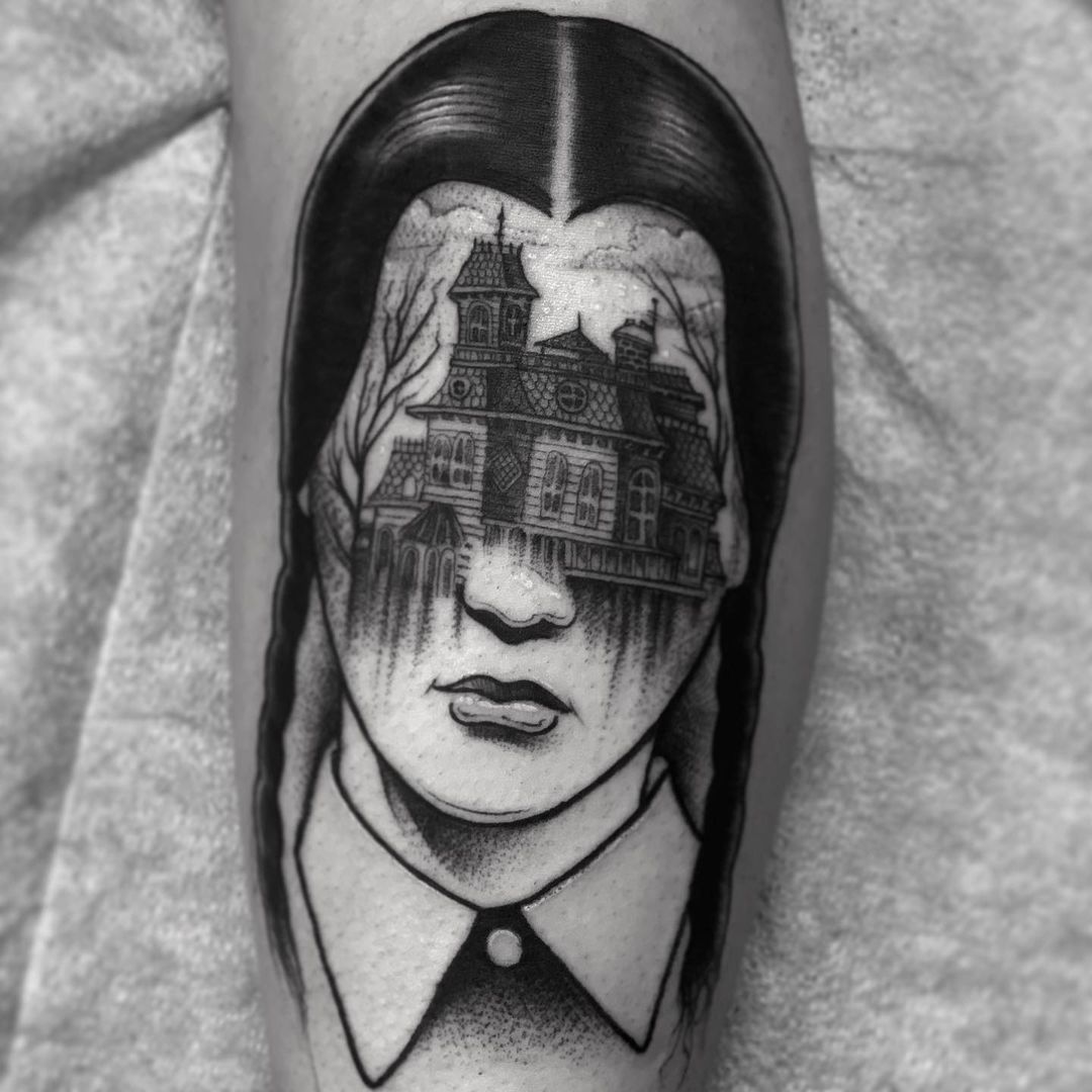 addams family tattoo