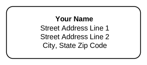 address sticker template