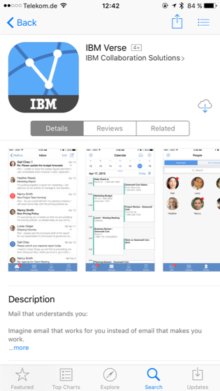 ibm verse app store