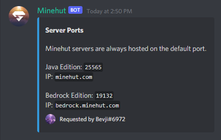 minehut server ip