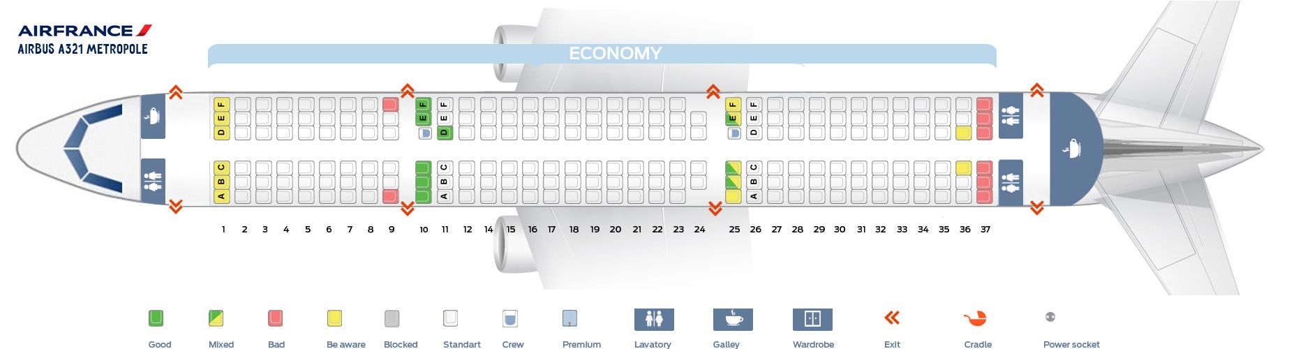 airbus 321 seat map