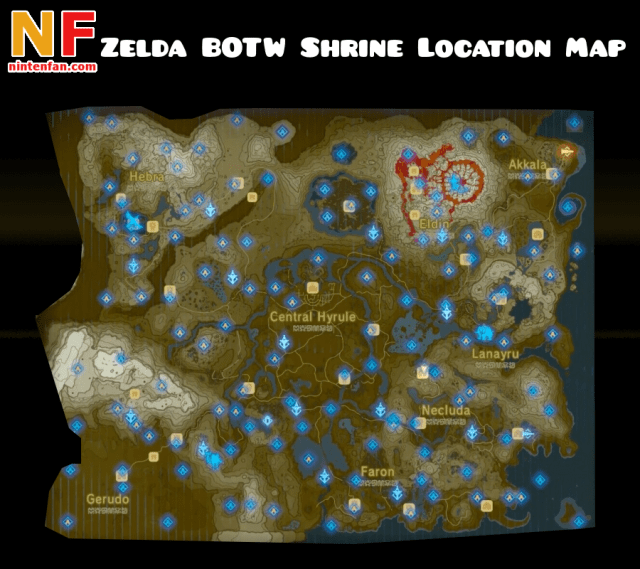 all shrine locations botw map