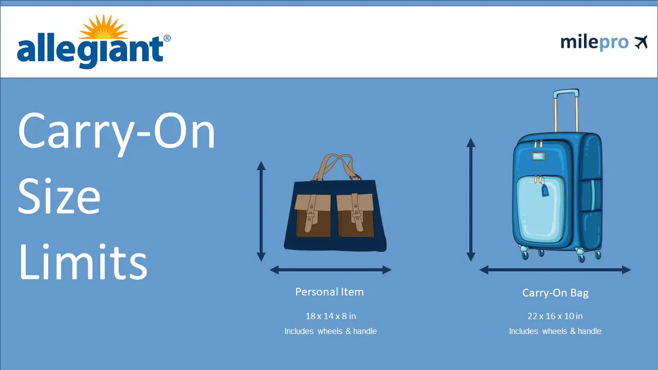 allegiant air carry on bag size