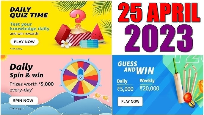 amazon guess and win quiz answers today