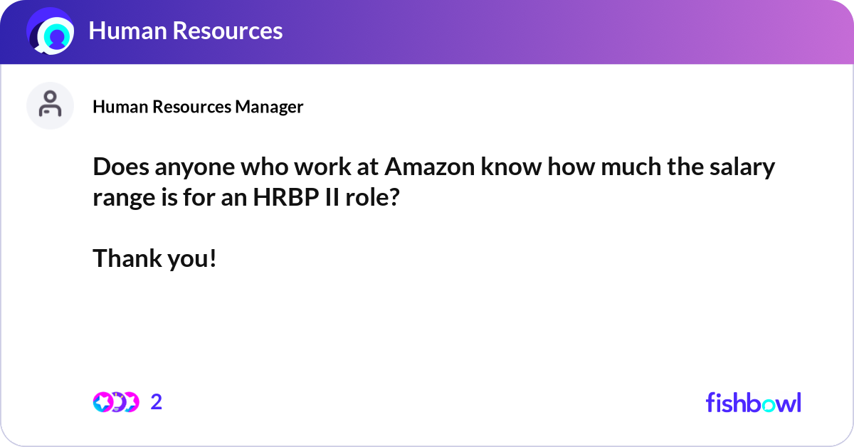 amazon human resources salary