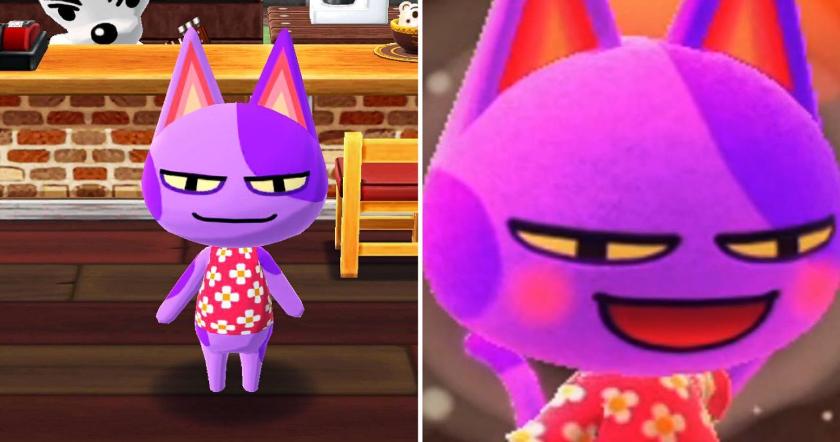 animal crossing purple cat