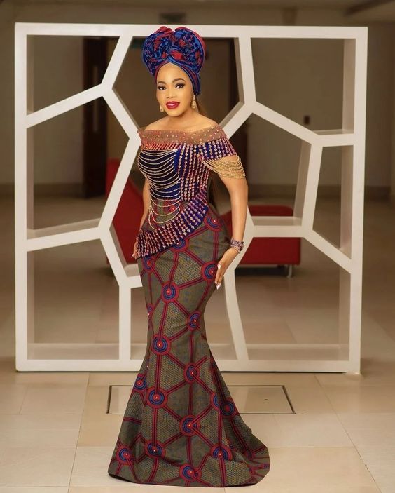 ankara long gown styles