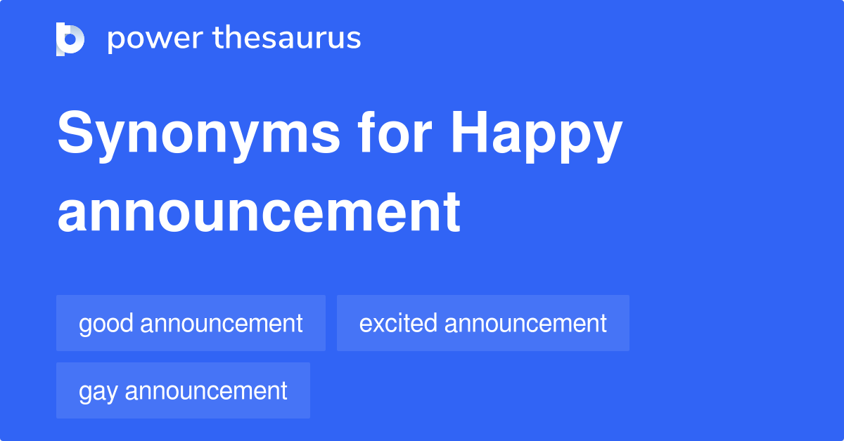 announcement thesaurus