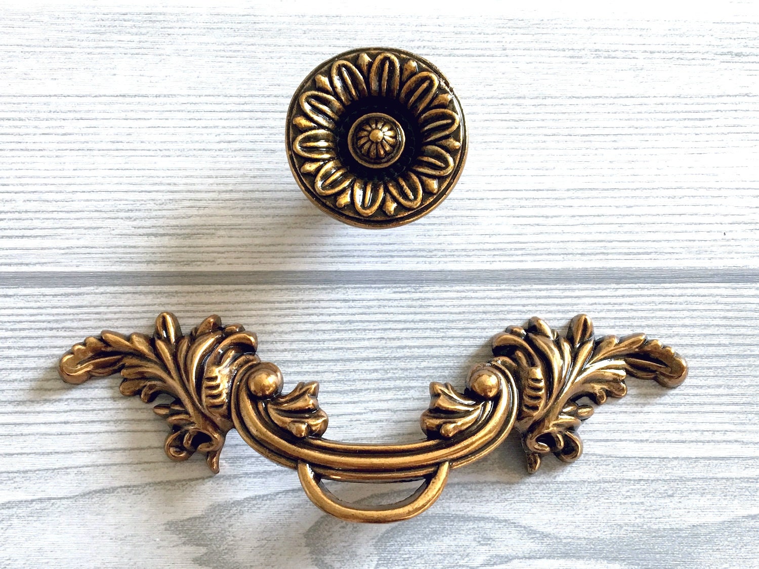 antique gold drawer pulls