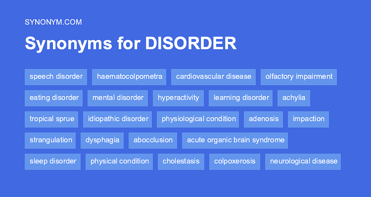 antonyms for disorder