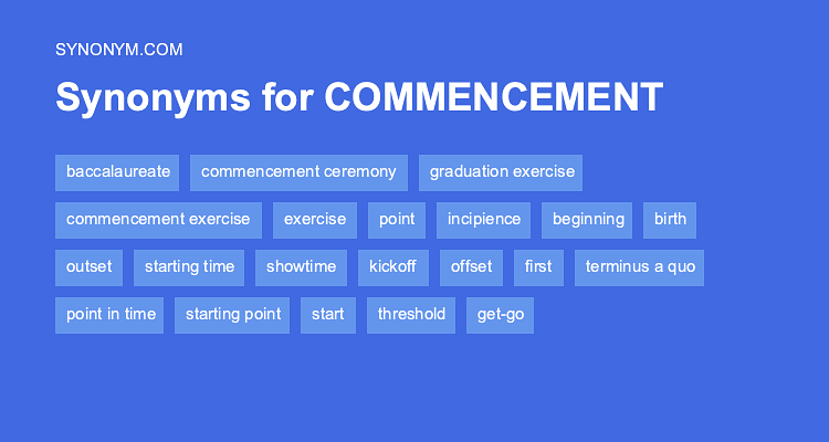 antonyms of commencement