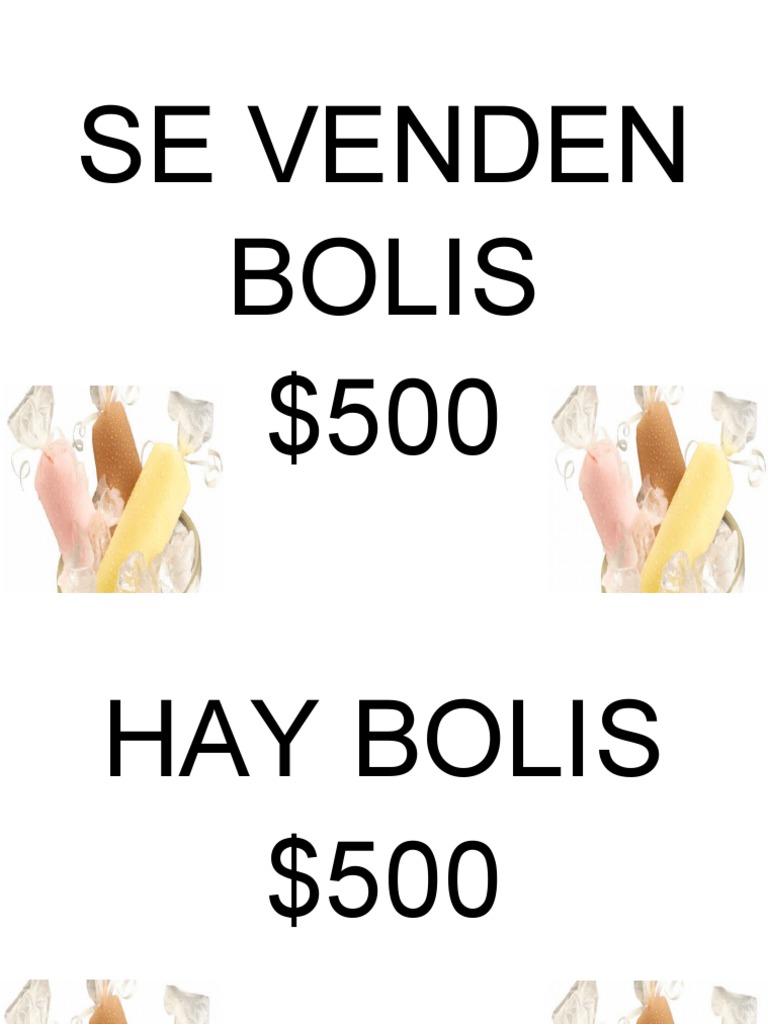 anuncios se venden bolis