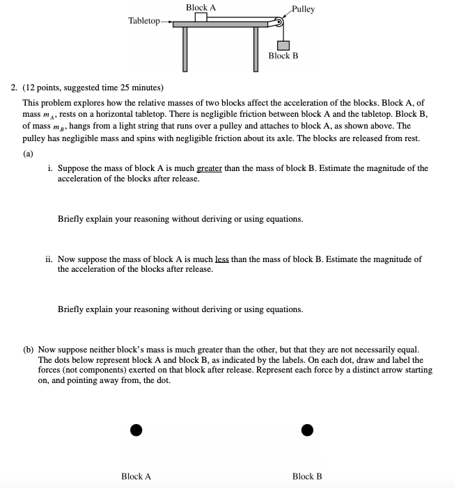 ap physics 1 2020 frq