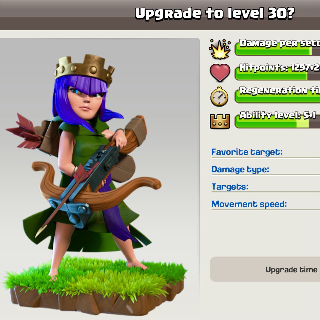 archer queen max level in th9