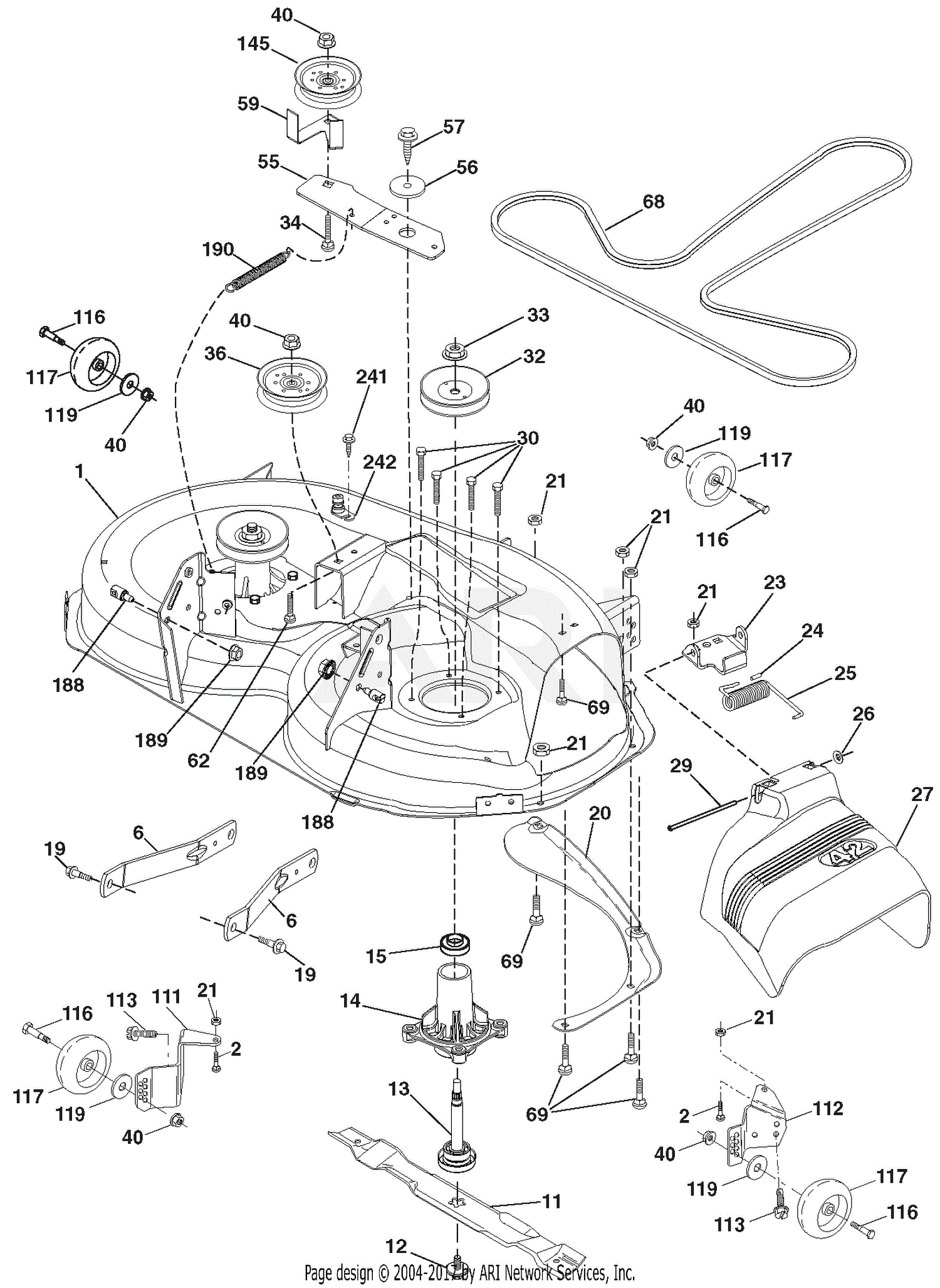 ariens lawn mower parts