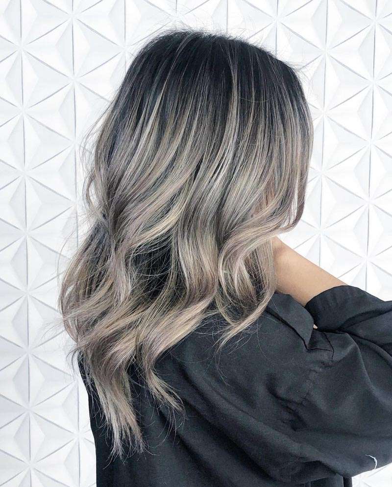 ash grey brown hair color