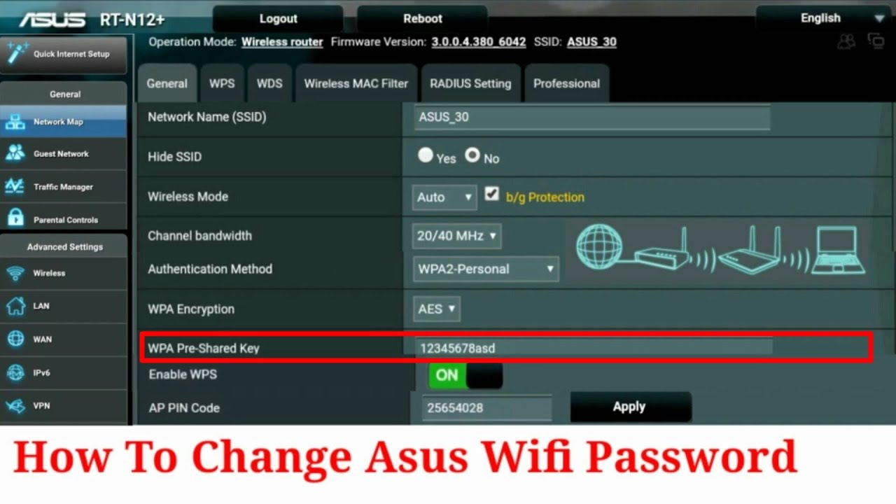 asus router change password