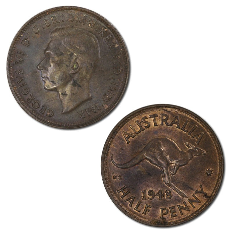 australian half penny 1948