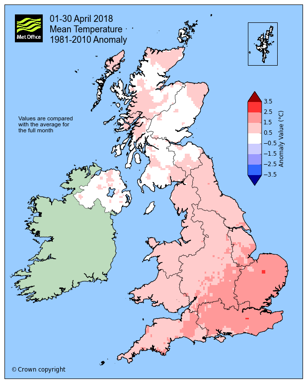 average temperature uk april