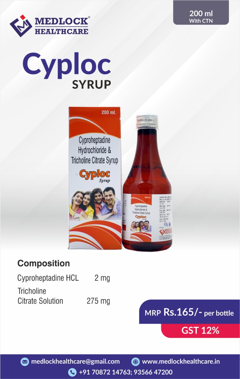 cyproheptadine & tricholine citrate syrup