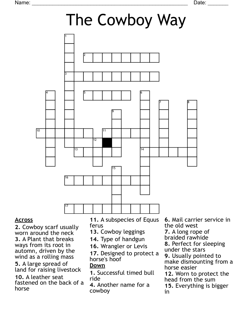 cowboys farewell crossword clue