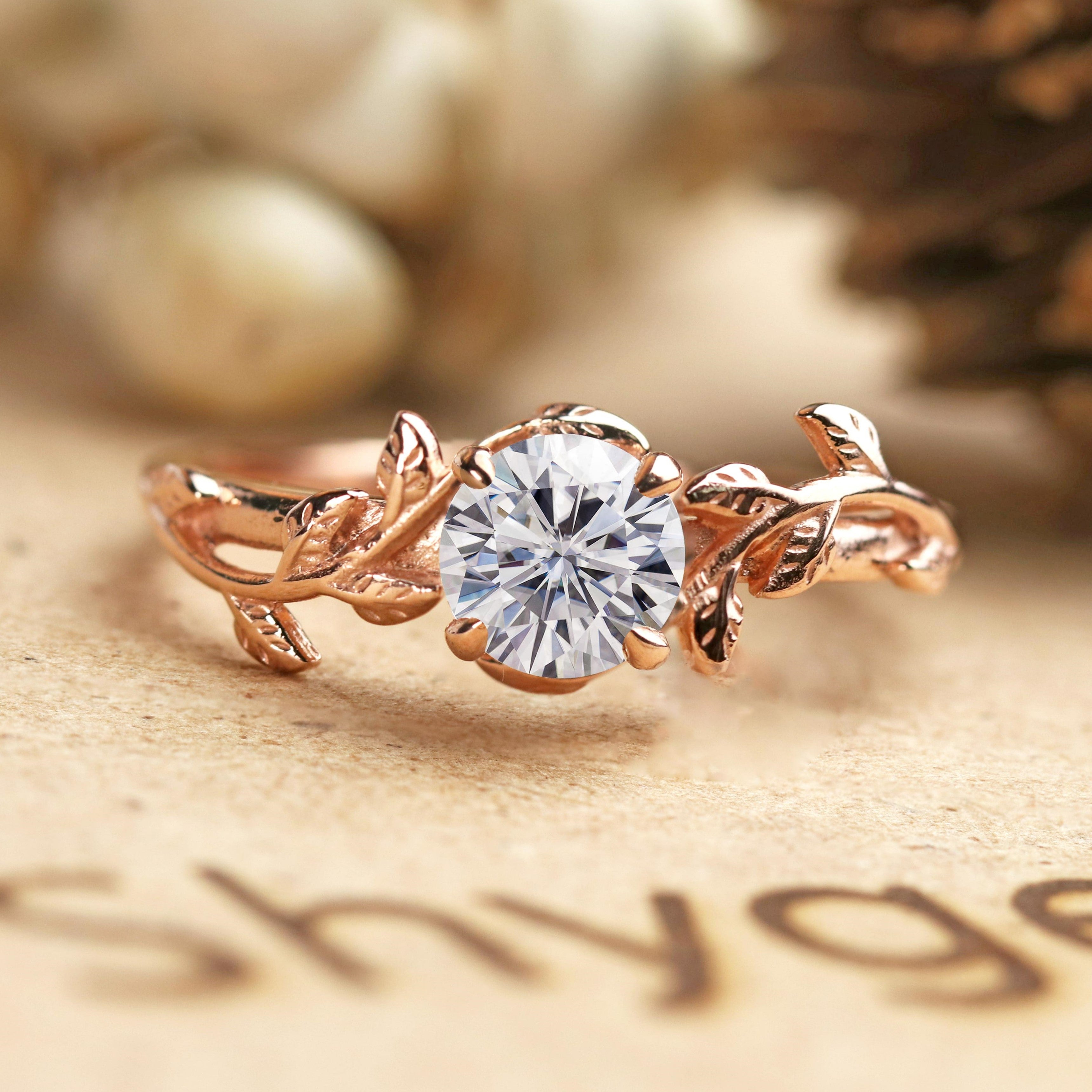 vine engagement ring