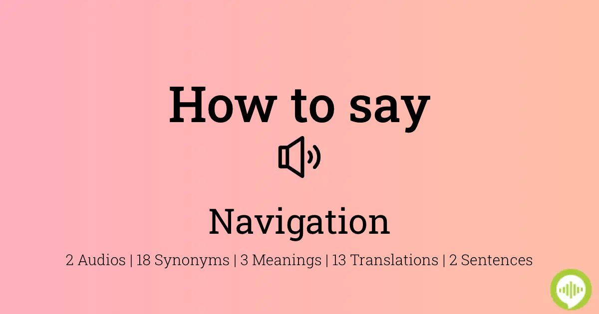 synonyms of navigation