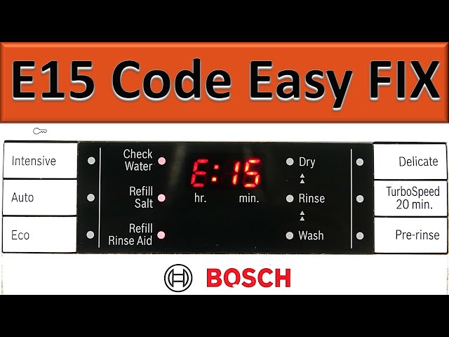 error 15 bosch dishwasher