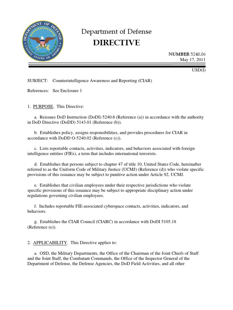 dod directive 5240.06