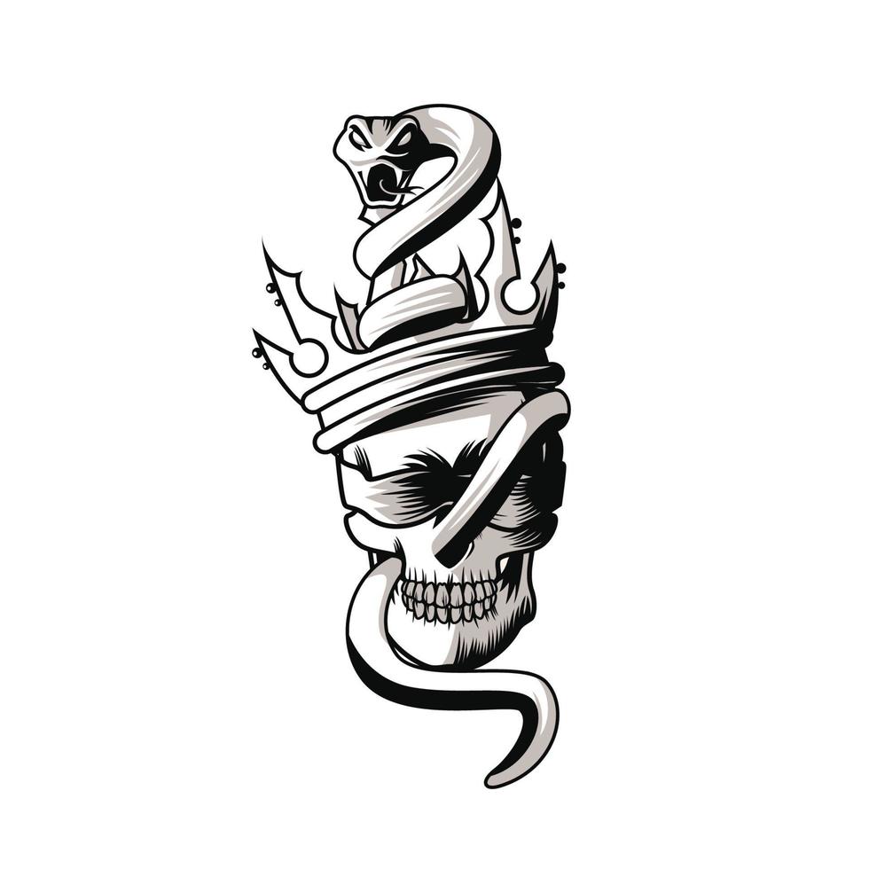 calavera con serpiente dibujo