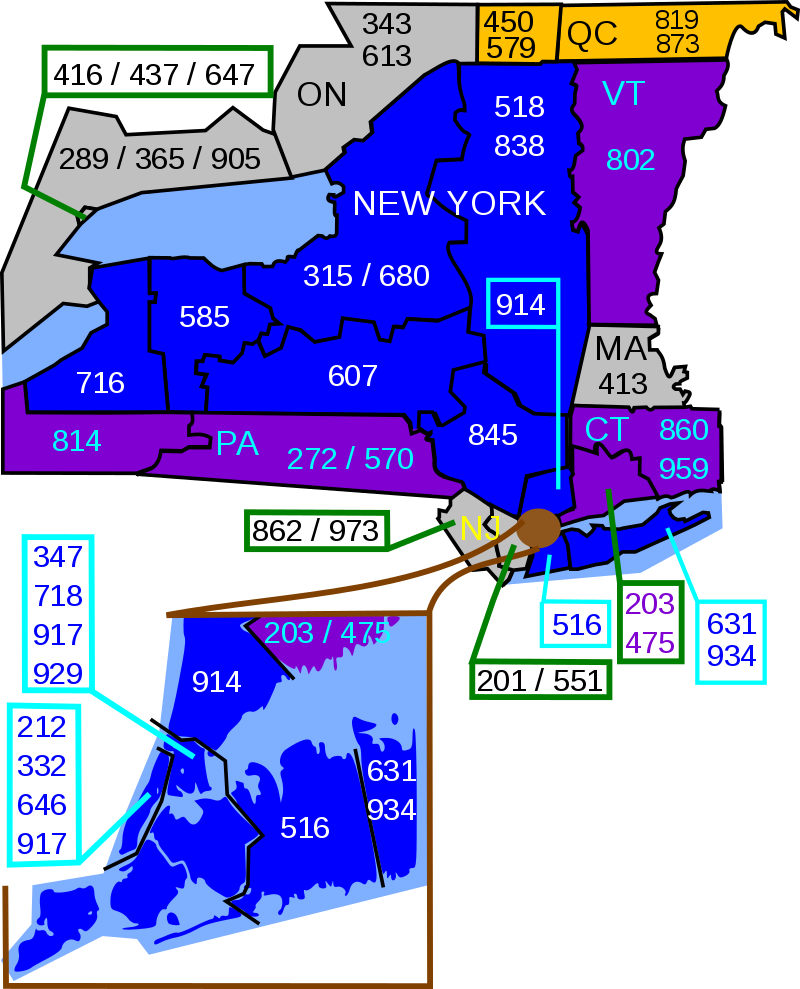 718 area code new york