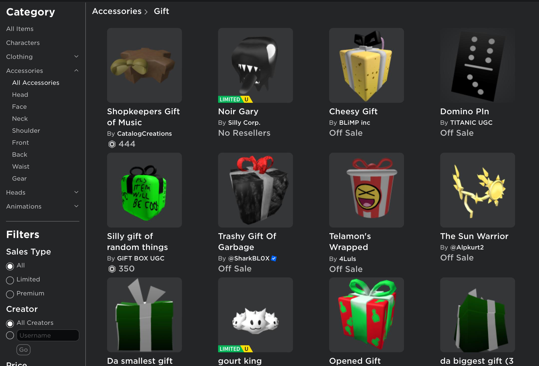 roblox gift boxes