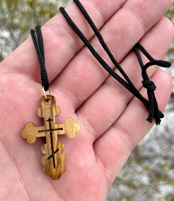 wood cross necklace