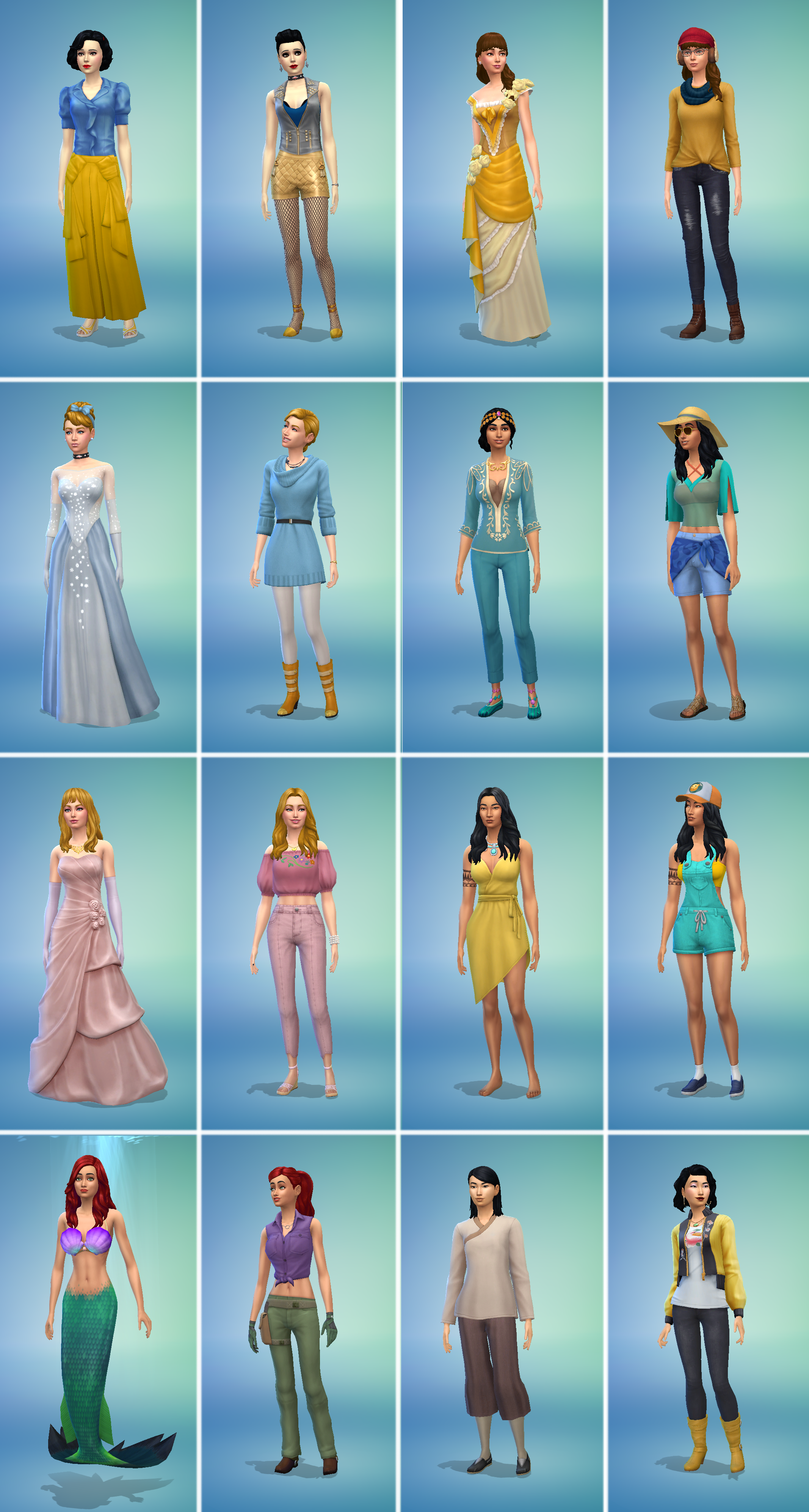 sims 4 disney princess cc