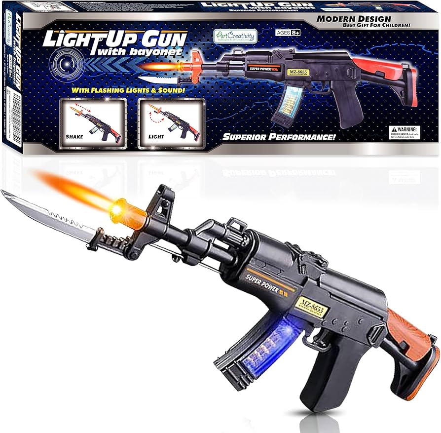 toy gun with lights and sound