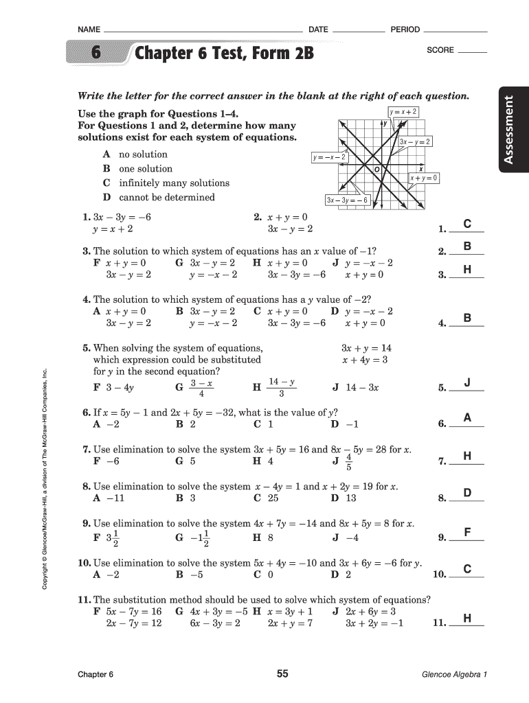 answer key for algebra 1 glencoe