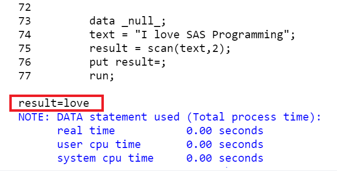 sas scan function