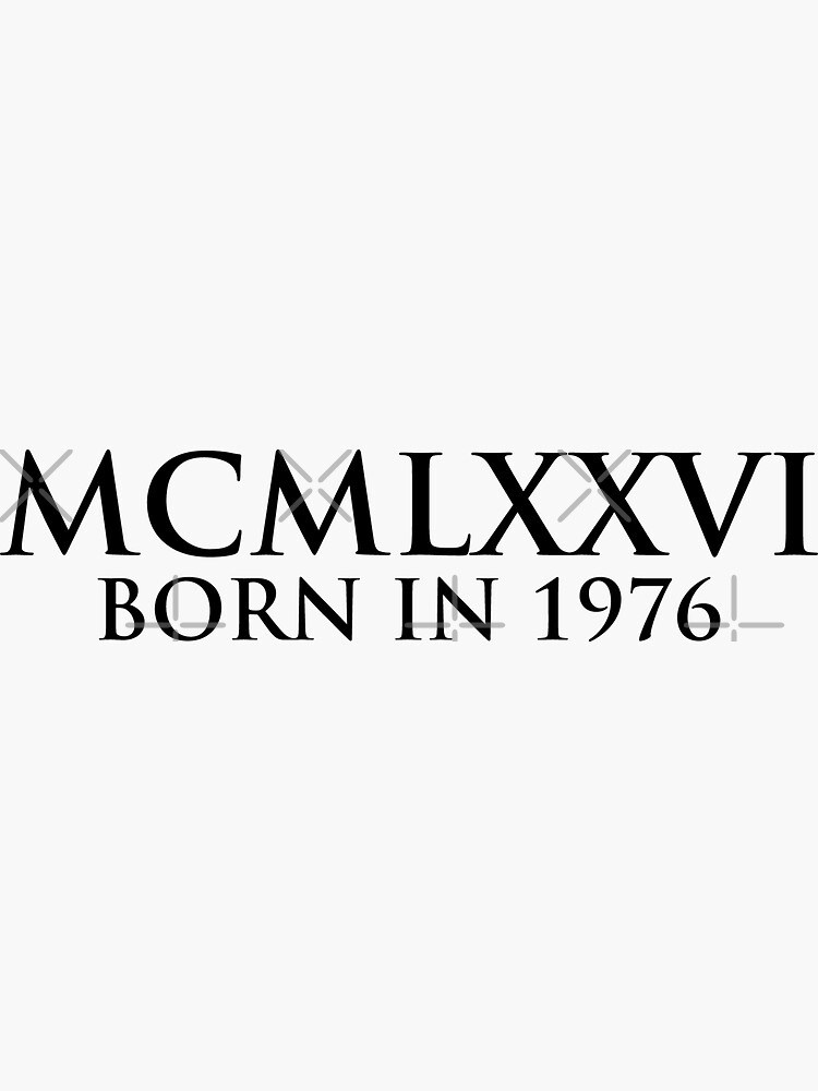 1976 in roman numerals