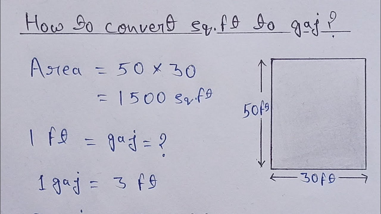 square meter into gaj