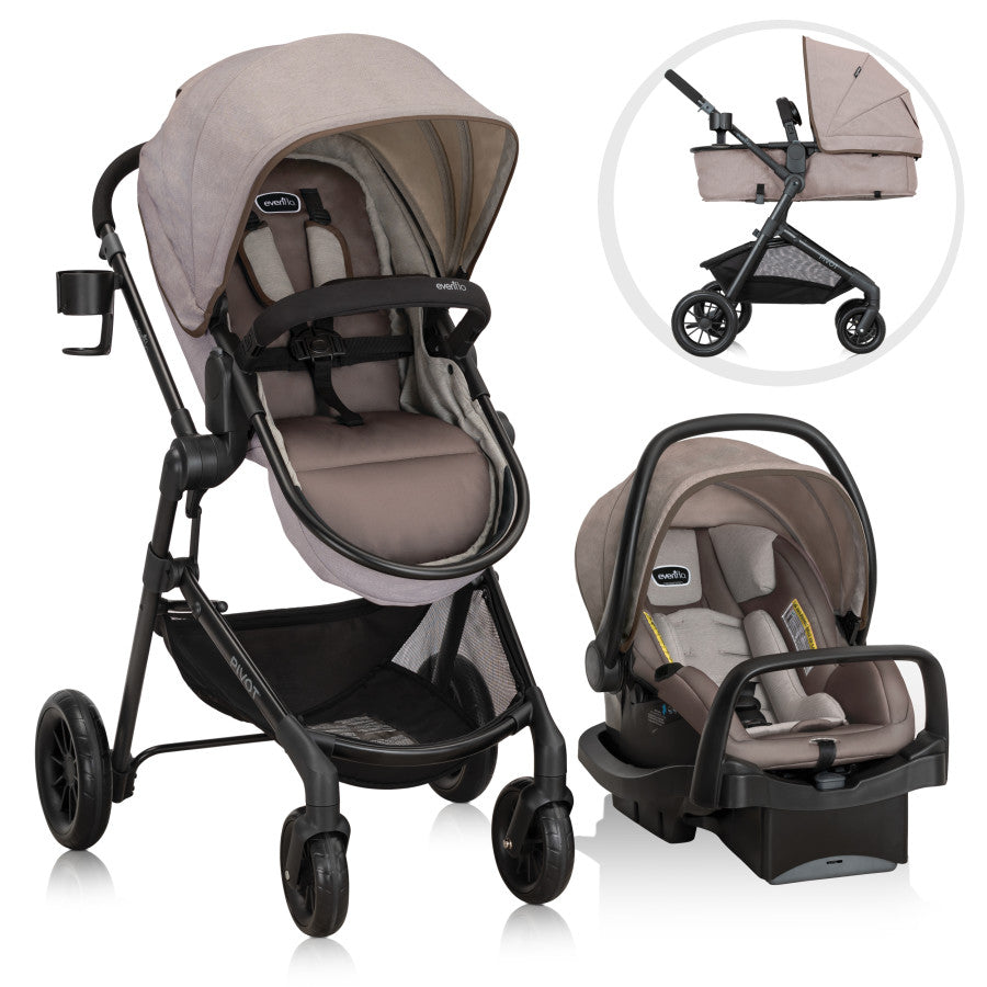 evenflo pivot travel system stroller