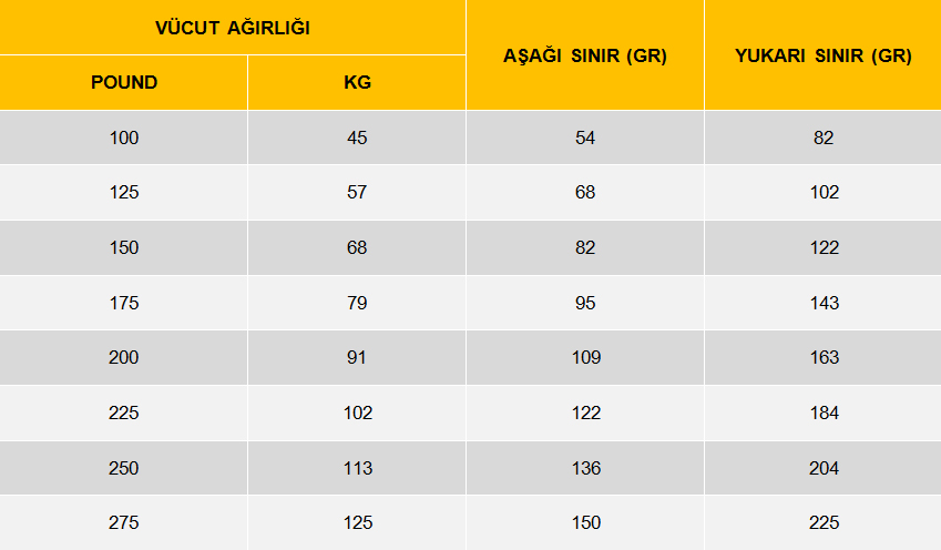 140 gram protein nasıl alınır