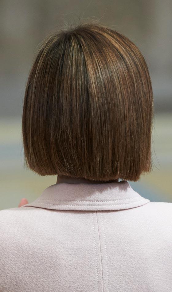 back view of a bob haircut