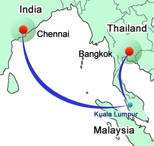 bangkok and india time difference