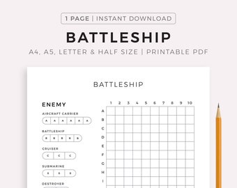 battleship template pdf