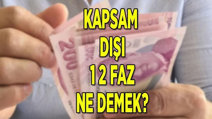 başvuru durumu kapsam dışı faz 1 faz 2 ne demek