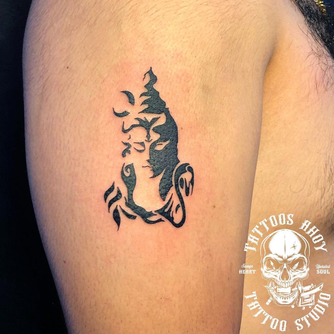 simple lord shiva tattoo