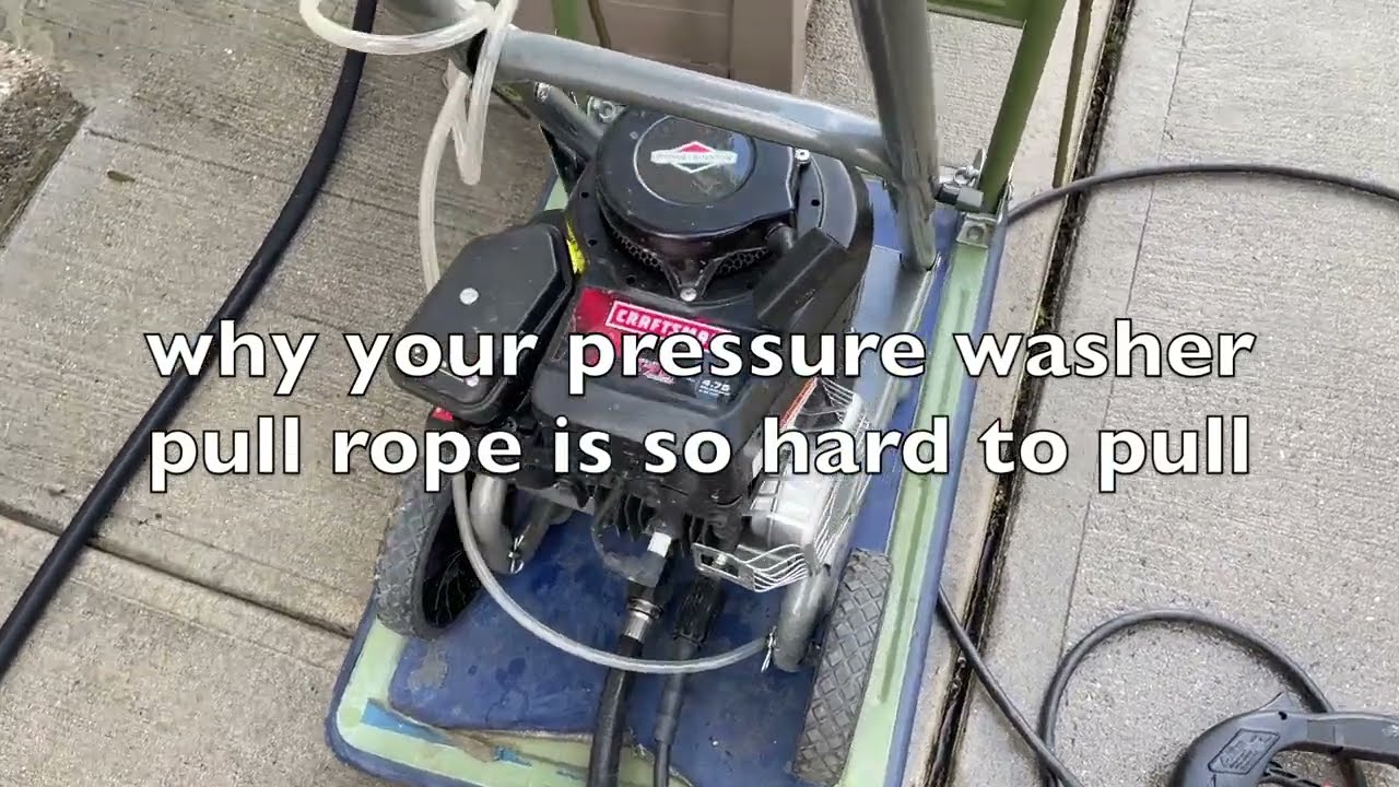 pressure washer cord wont pull