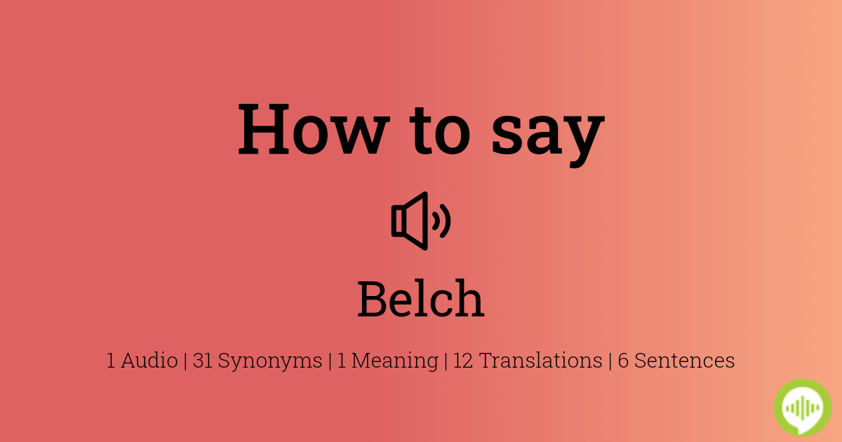 belch synonym