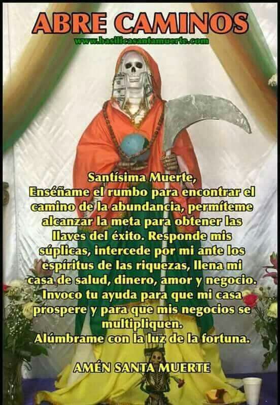 oracion santa muerte abre caminos