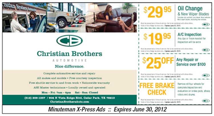 christian brothers oil change specials